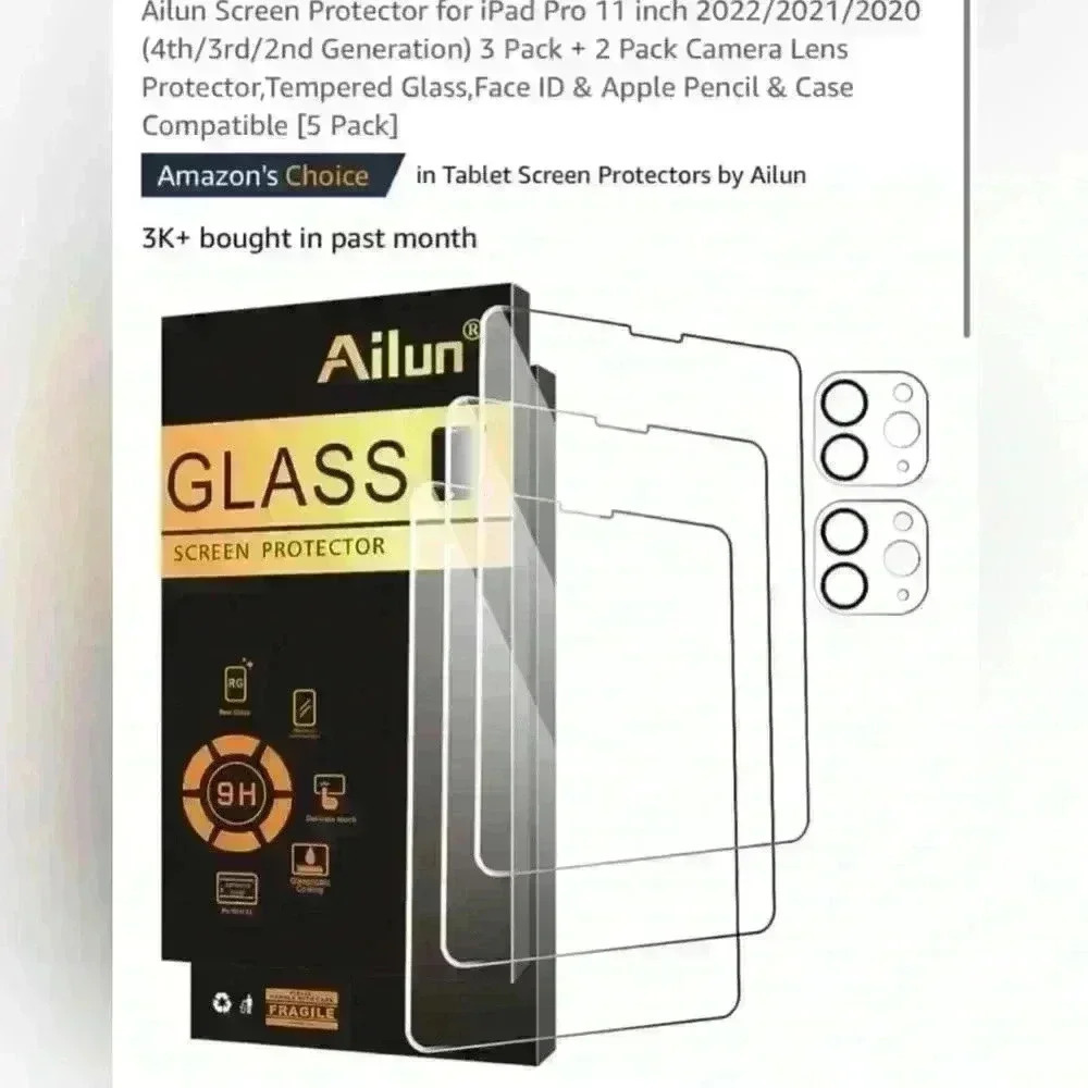 Screen Protector for iPad Pro 11 inch 2022/2021/2020 (4th/3rd/2nd Generation)